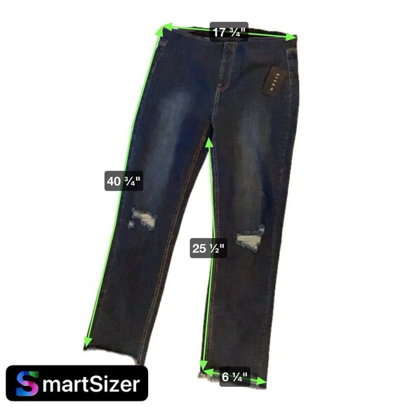 Risen High Rise Pull On Distressed Size 3XL Stretch USA Made NWT - Picture 10 of 10